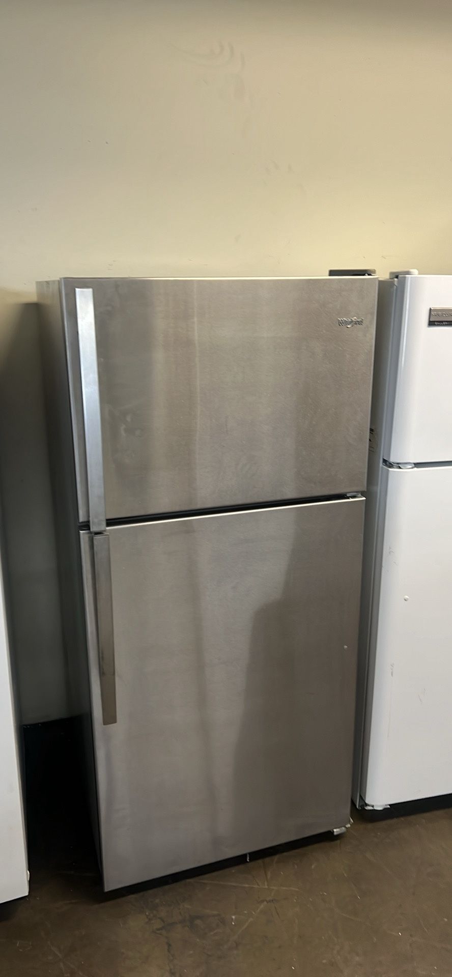 Whirlpool Top Freezer Refrigerator Stainless Steel Apartment Size