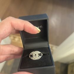 Fashion Silver C Letter Ring 