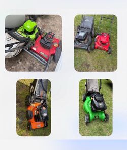 Lot of 5 Used Push Lawn Mowers