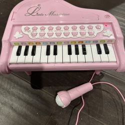 Little Musician Pink Piano with Microphone