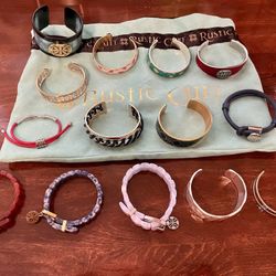 Huge Arrangement  Of Rustic Cuff Bracelets & Cuffs