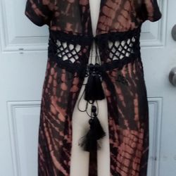 Swimsuit Cover,Kimono,Long Robe Size M