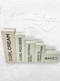 NEW BASED BODYWORKS Complete Curly Kit Curl Gel Cream Mousse Set
