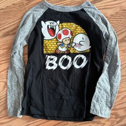 Super Mario Toad Boo Boys Shirt Size 6
