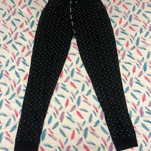 Calvin Klein Black Patterned Joggers/PJ's