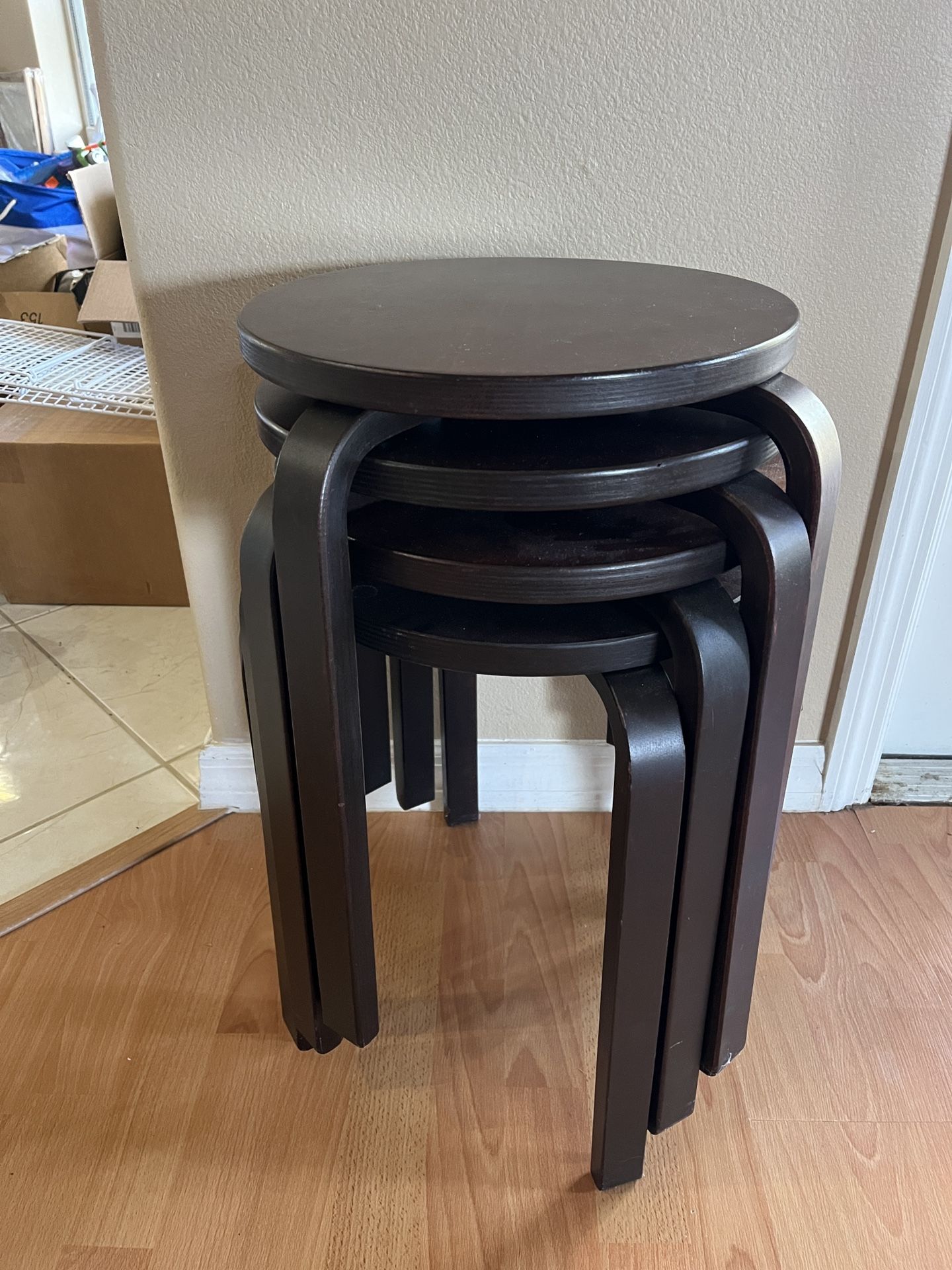 Stackable Wooden Stools (Hold Up To 250 Pounds)