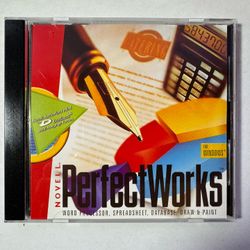 PC CD 1995 Novell Perfectworks 2.1 for Windows 95 RARE VG+