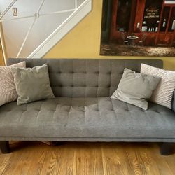 Modern Gray Sleeper Sofa – $60 OBO – Pick Up Today/Tomorrow