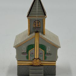 Vintage LENOX Holiday Church Treasure Box First Issue Trinket Box Unique 