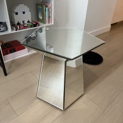 Mirrored End Table