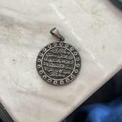 925 Silver Islam Muslim Pendant Doublesidedo