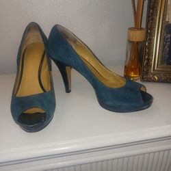 Teal Blue Nine West Pumps $10