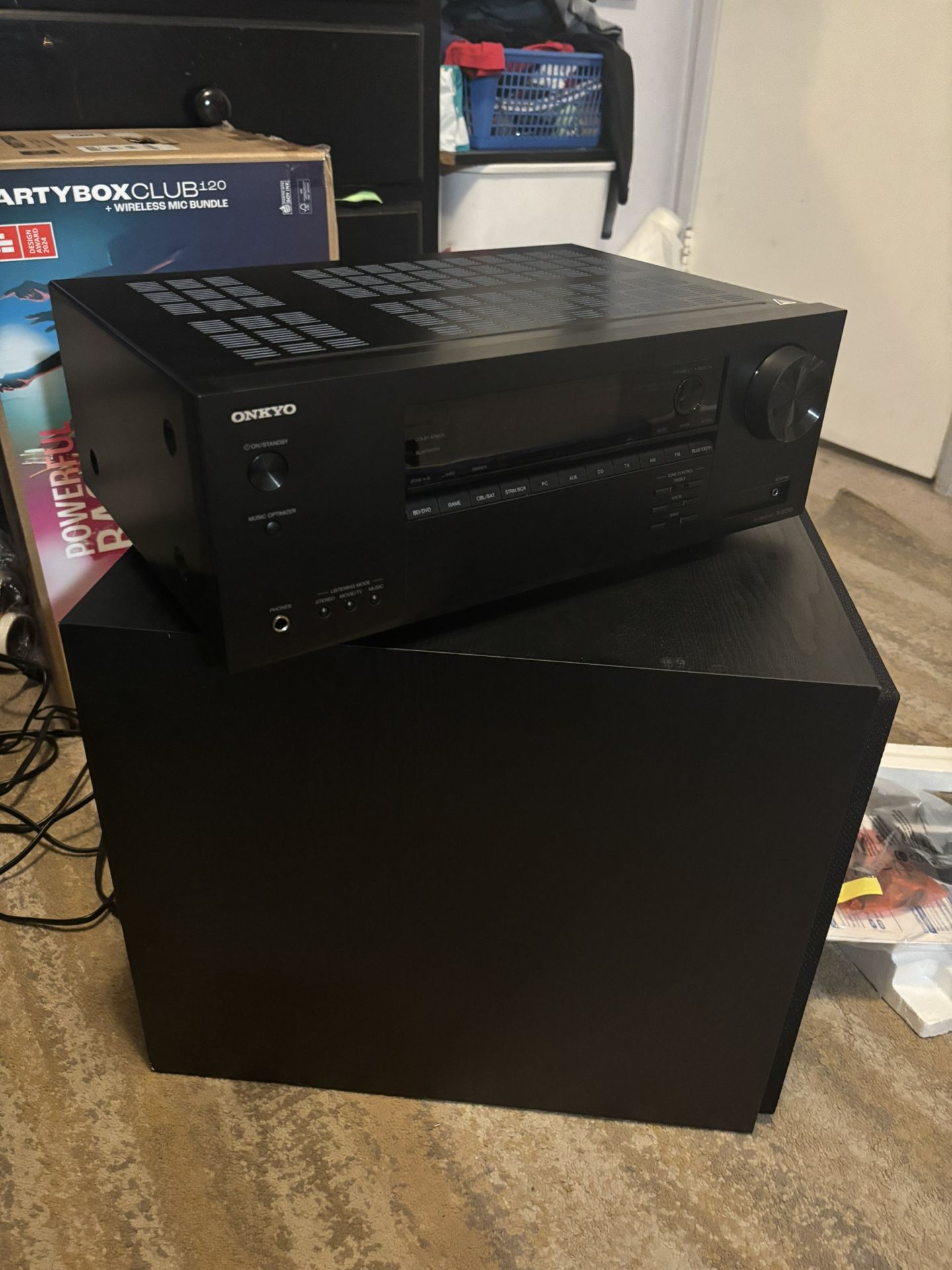 ONKYO TX-SR393 5.2 CH Receiver – Dolby Atmos, DTS:X, and Advanced 4K Support for Immersive Surround Sound (New)