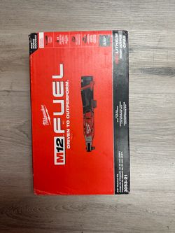 milwaukee M12 FUEL 12V Lithium-Ion Compact 3/8 in. Cordless Ratchet Kit with Battery, and Charger