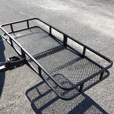 (New) $125 Folding Cargo Rack Carrier 60x25 Inches Fold Up Basket 2” Hitch Receiver, 500lbs Max