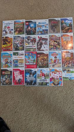 Wii console, games, extras