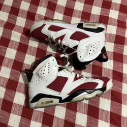 Used Air Jordan Retro 6 Carmines Sz 9.5
