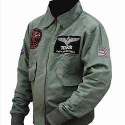 Top Gun Maverick Jacket Green MA-1 Flight Bomber Jacket