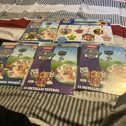 Paw Patrol Swirl Decorations And Paw Patrol 25 Tattoos $30 For All 5 Packs 