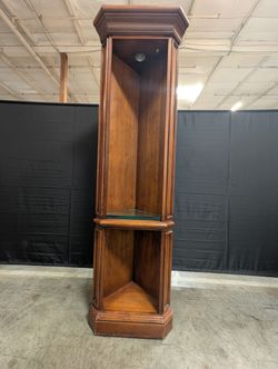 Thomasville Hardwood Corner Display Shelf