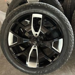 $900  OBO CHEVY OR GMC SIERRA RIMS AND TIRES IN GOOD CONDITION 