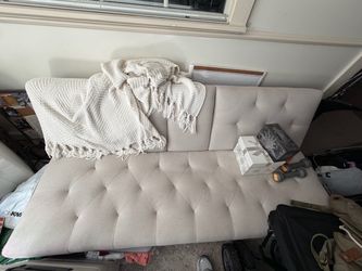 Tufted Fabric Futon Sofa Bed