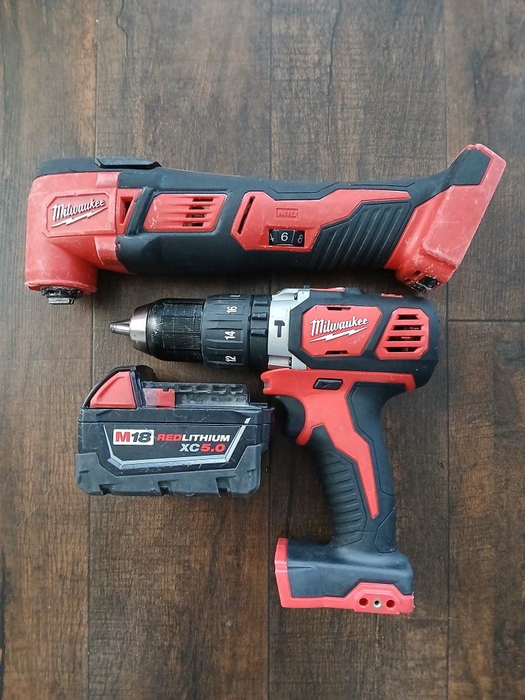 Milwaukee Multitool Impact Drill Driver Battery Tool 