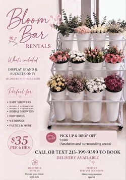 🌸Bloom Bar / Flower Bar for events/parties/showers & more 🌸
