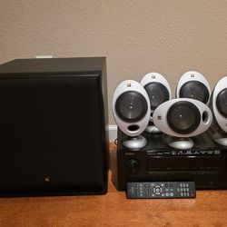 DENON & KEF Home Theatre System 5.1 Powered Subwoofer TESTED WORKS
