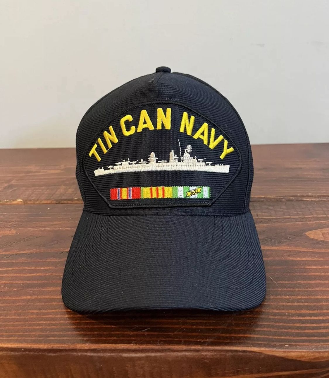 Tin Can Navy Hat Cap Sailors US Destroyer Veterans Snapback Eagle Crest USA Made