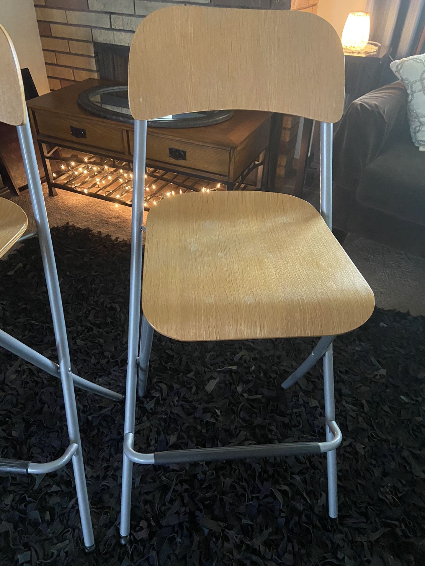 2 Wooden Folding Chairs