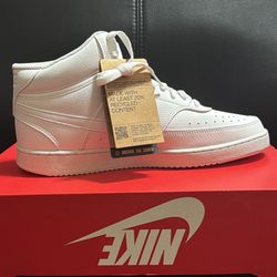 Nike Court Vision Mid Next Nature Triple White – Men’s US 10.5 – New