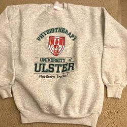 Vintage Sweatshirt Physiotherapy Ulster University- Large - NEW