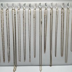 Assorted 10k, 14k, 18k Gold Chains 