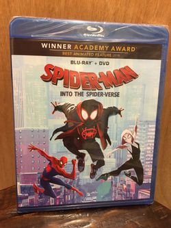 SPIDER-MAN INTO THE SPIDER VERSE Blu ray + DVD Brand New In (Sealed) Manufacturers Shrink Wrap Academy Award Winner (2018) For Best Animated Film $17