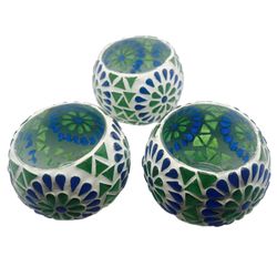 Mosaic Glass Candle Holder
