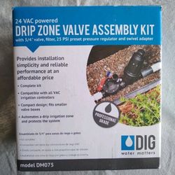 Sprinkler Irrigation DM075 Automatic AC Valve Assembly Kit For Drip Systems - New