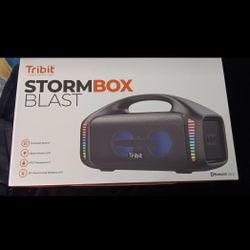 Tribit StormBox Blast Portable Speaker: 90W Loud Stereo Sound with XBass, IPX7 Waterproof Bluetooth Speaker with LED Light, Bluetooth 5.3&TWS, Custom 