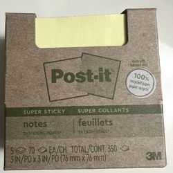 Post-it Recycled Super Sticky Notes 3" x 3" 