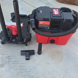MILWAUKEE M18 BRUSHLESS 6 GAL SHOP VAC WITH ROLLING CART
