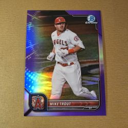 Mike Trout. #201/(contact info removed). Bowman Chrome. Purple Refractor. MLB. Rare. Angels.