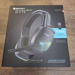 ROCCAT Syn Pro Air Wireless PC Gaming Headset, Lightweight, 3D Audio Surround Sound, Noise Cancelling Microphone, RGB AIMO Lighting, All-Day Battery