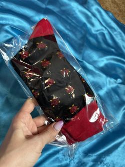 JIM BEAM BRAND MEN’S UNISEX SOCKS RED & BLACK