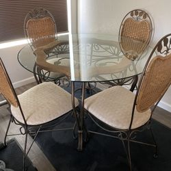 Metal Glass Table