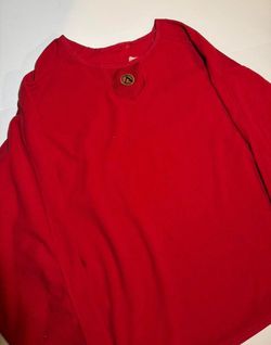 Majestic Aztecs Red Long Sleeve Athletic Shirt Embroidered Logo XL 2XL