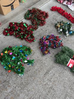 Christmas Garland And Ornaments
