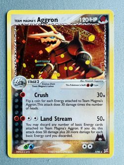 Team Magma's Aggron 7/95 Team Magma vs Team Aqua Holo LP!!!