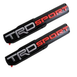 2 PCS TRD SPORT 3D ABS MOLDED NAMEPLATE TOYOTA TACOMA OEM DOOR EMBLEMS