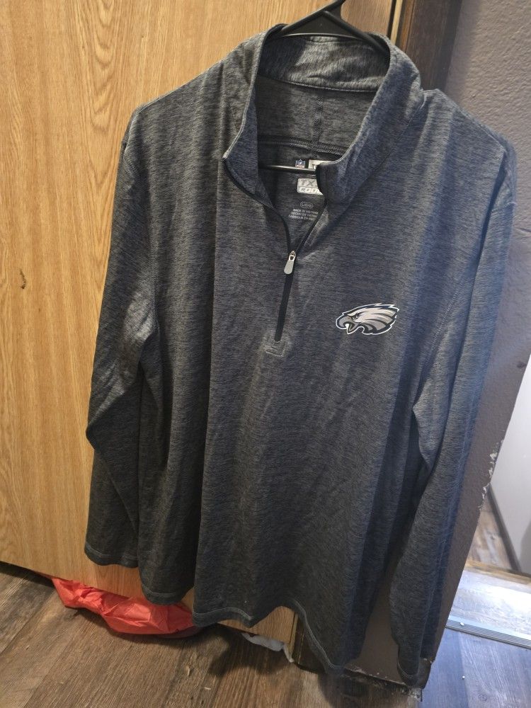 Mens NFL Eagles Pull Over Size L