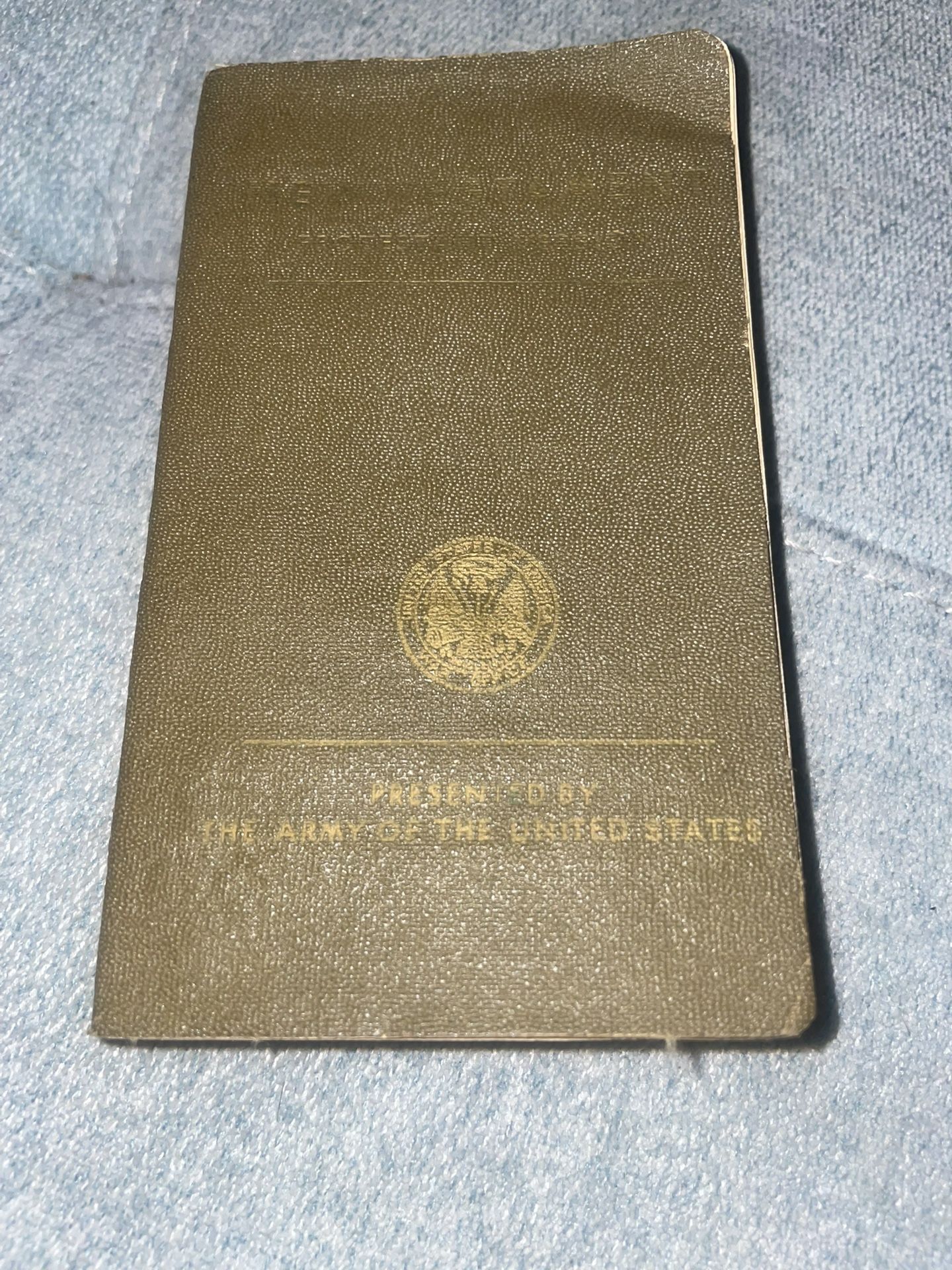 U.S. Army New Testament Protestant Version Presented by the Army of the United States